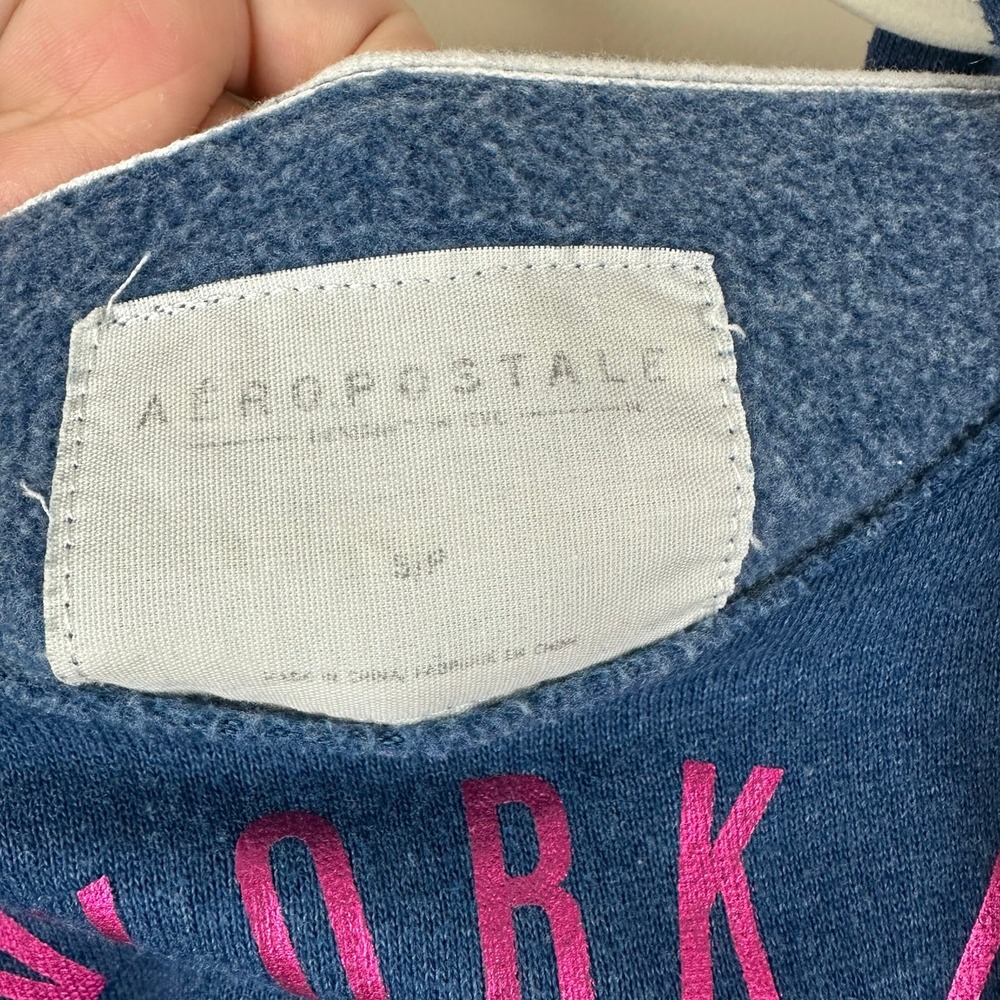 Aeropostale Aero Womens Hoodie Size M Spell Out Graphic Y2K Pullover Friends - Picture 5 of 10